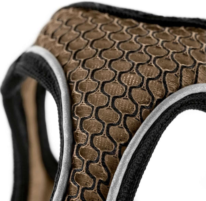 HUNTER HILO COMFORT Geschirr für kleine Hunde mit Netzmaterial und reflektierenden Elementen, braun,