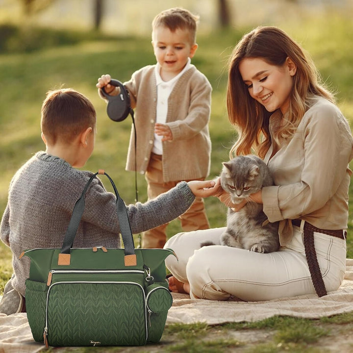 Tonyeee Wickeltasche mit Schnullertasche und Wickelunterlage, Wickelrucksack Multifunktions-Babytasc