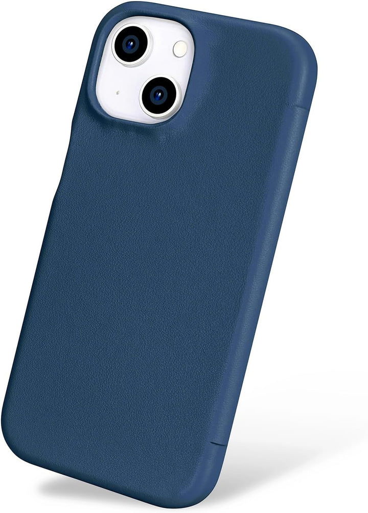 Mobiskin Hülle für iPhone 15 (6,1 Zoll), Handyhülle mit Leder, Case kompatibel mit MagSafe, Schutzhü