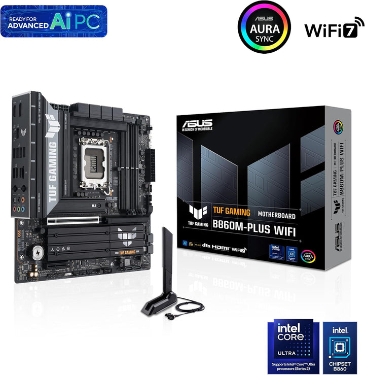 ASUS TUF Gaming B660M-PLUS WiFi Mainboard Sockel Intel LGA 1700 (Intel B660, mATX, DDR5 Speicher, Du