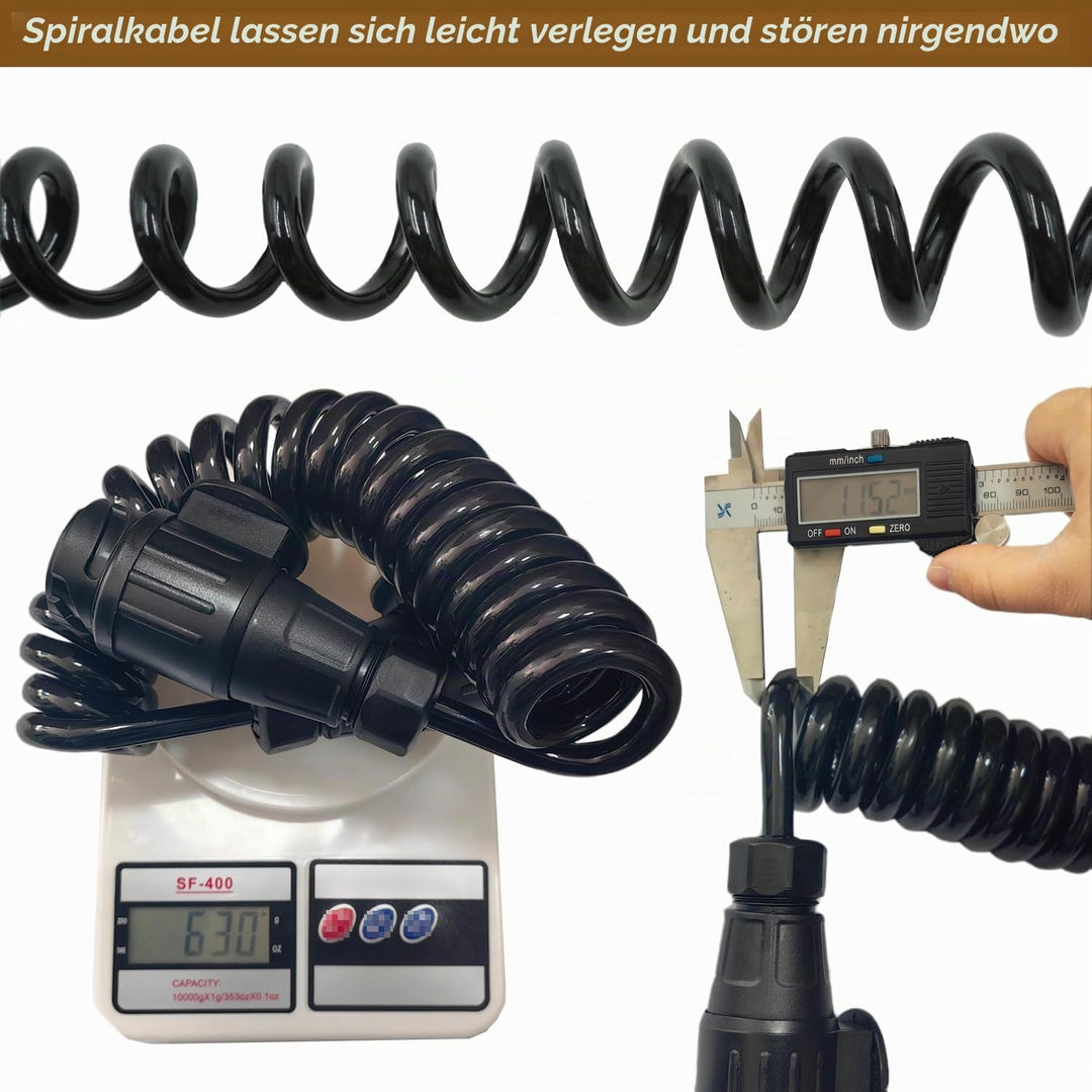 Anhänger Verlängerungskabel 3M Spiralkabel Anhängerkabel 13 Polig Anhänger Kabel Stecker auf Stecker
