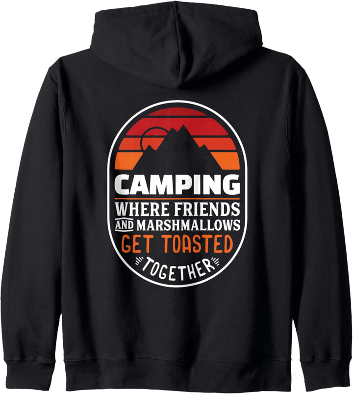 Camping Lustige Freunde Marshmallows Toasted Toasted Kapuzenjacke