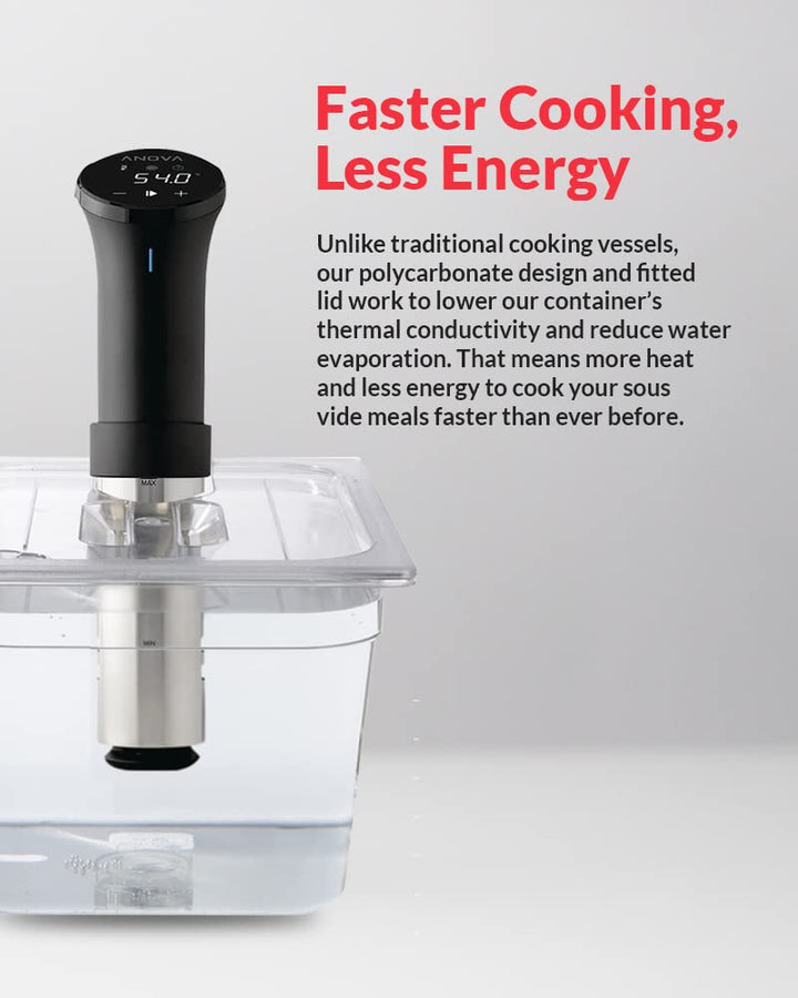 SousVideTools Behälter aus Polycarbonat, 11,6 l, mit Deckel passend für den Sous-Vide-Stick von Anov