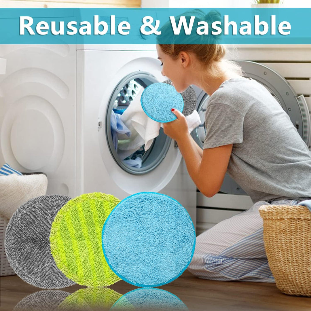 12 Stück 16cm Mikrofaser Pads geeignet für Hurricane M30457, 16cm Universal Elektrische Ersatz Wisch