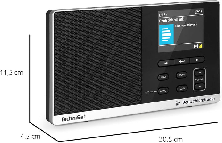 TechniSat DIGITRADIO 215 Deutschlandradio Edition - portables DAB Radio (DAB+, UKW, Farbdisplay, sec