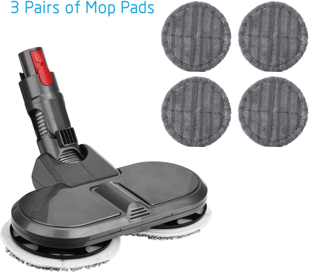MoPei Elektrischer Wischaufsatz für Dyson Staubsauger V7 V8 V10 V11 V15, Ohne