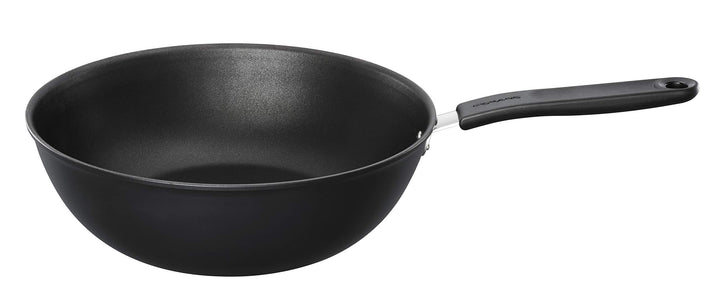 Fiskars Wok, Ø 28 cm, Für alle Kochfelder geeignet, Aluminium, Functional Form, Schwarz, 1027705, Wo
