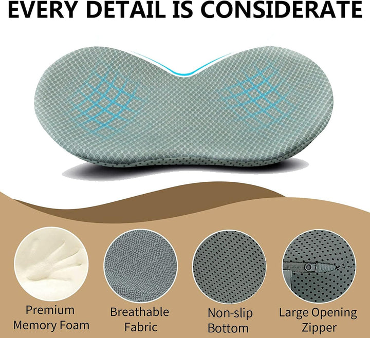 Autositzkissen,Ergonomisches Sitzkissen für Auto,Memory Foam Autositzauflage,keilkissen für Autositz