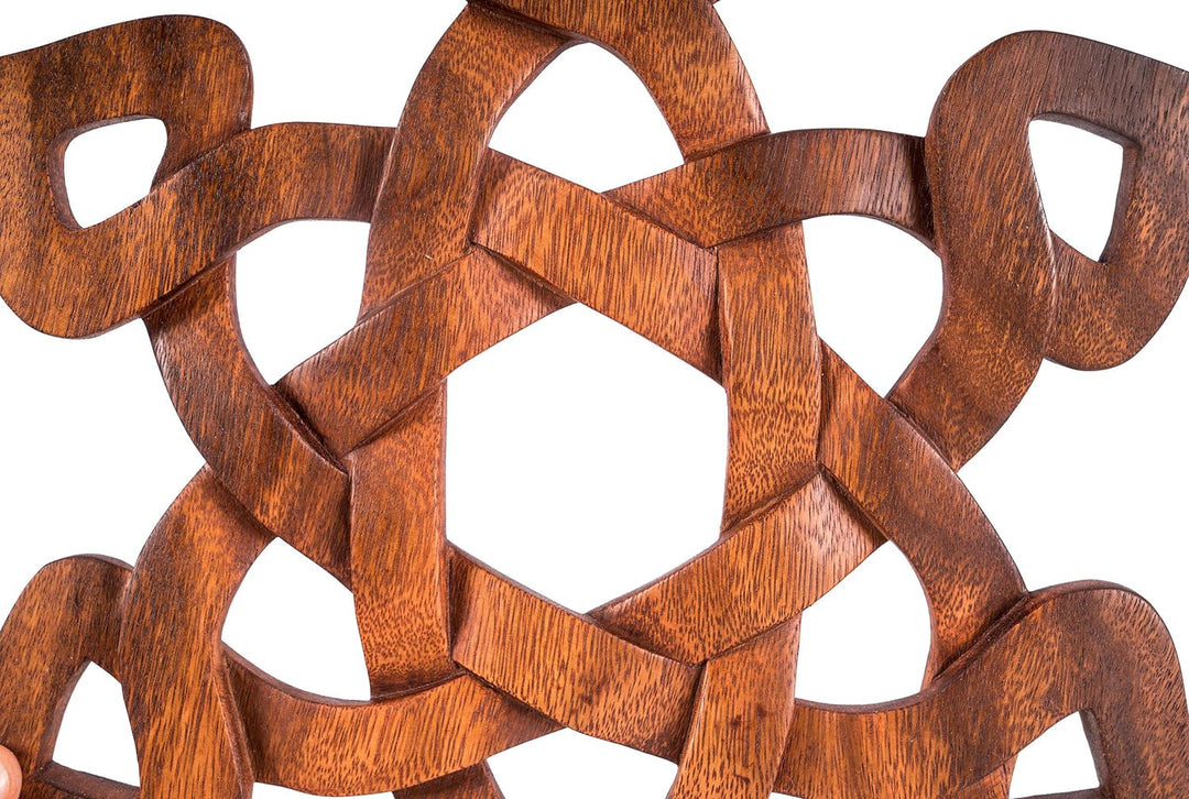 Windalf Wanddeko RUNENZAUBER 30 cm Celtic Wandholzbild Holzdeko Handarbeit aus Holz
