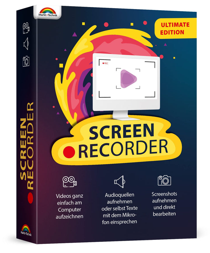 Screen Recorder - Videos, Audio und Screenshots aufnehmen am PC - für 3 PCs - lebenslange Laufzeit f