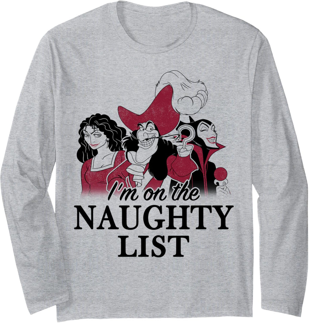 Disney Villains Weihnachten I'm On The Naughty List Langarmshirt