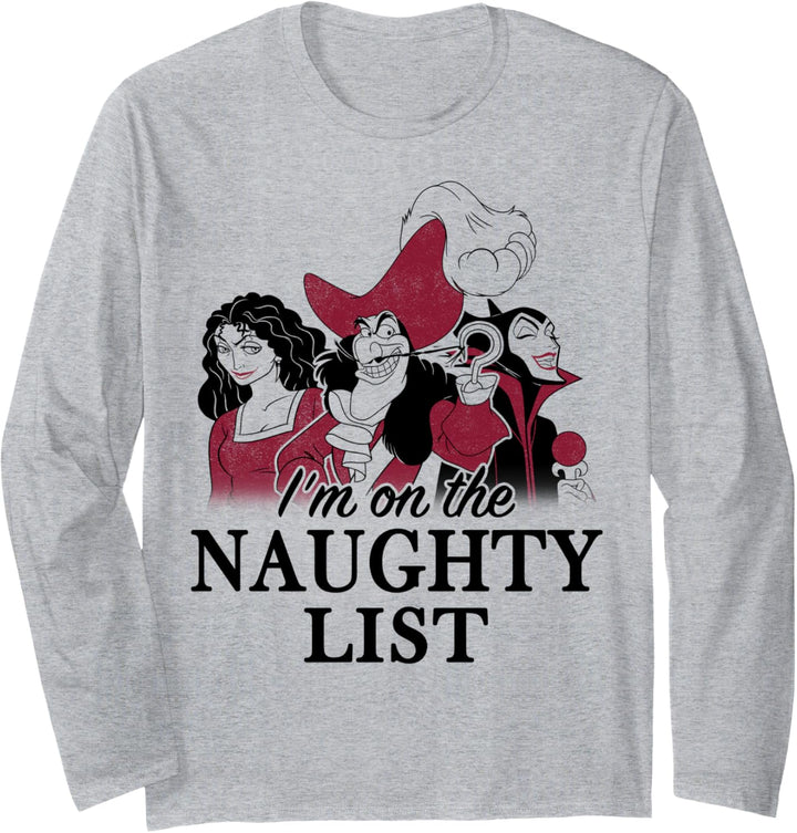 Disney Villains Weihnachten I'm On The Naughty List Langarmshirt