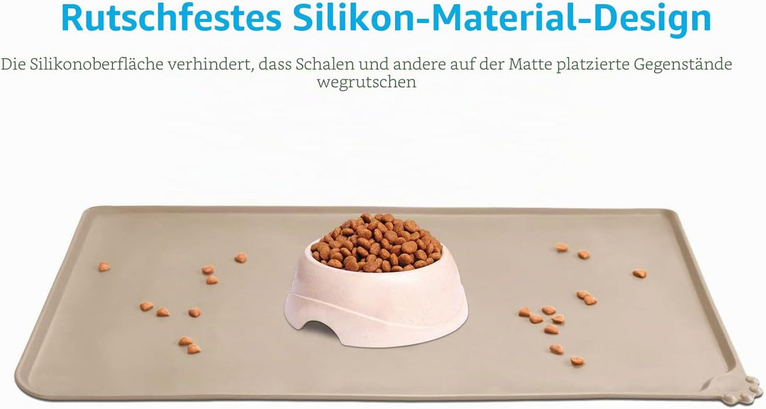 AUDWUD Silikon wasserdicht Hund und Katze Haustier Fütterung Matte,Anti-Rutsch-Tiernapf Matte,Hausti