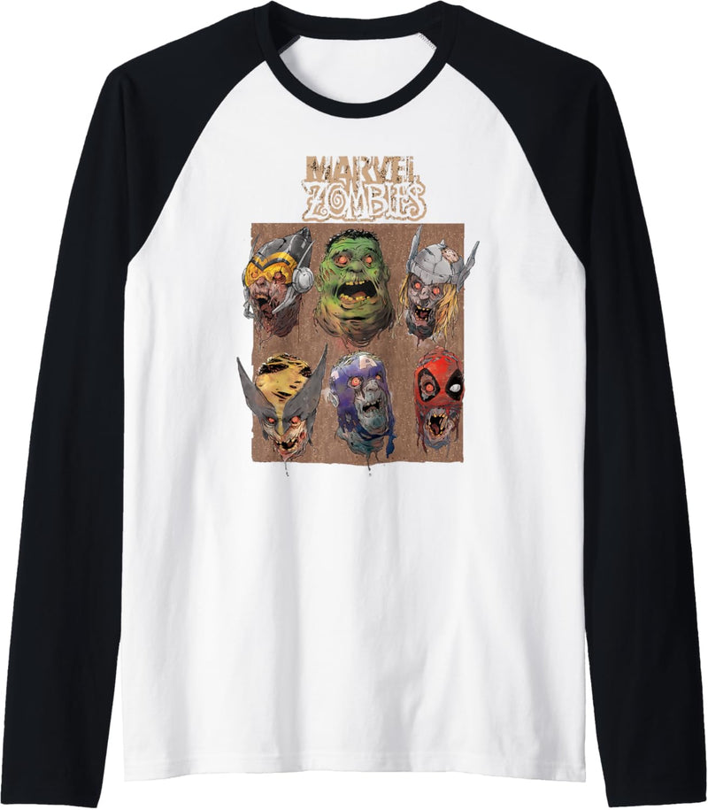 Marvel Zombies Group Shot Face Box Up Raglan