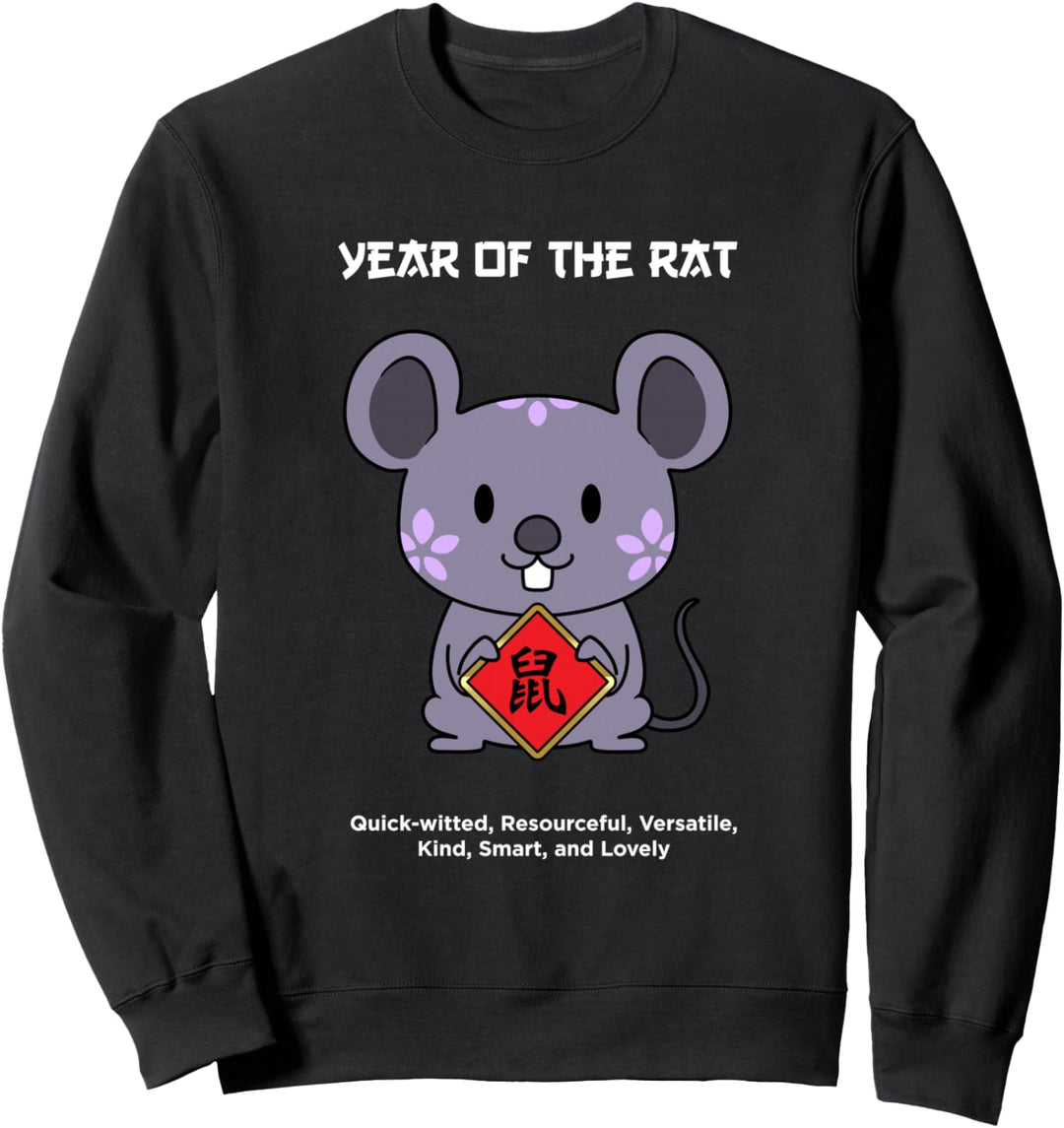 Jahr der Ratte, chinesischer Tierkreis, neues Mondjahr Sweatshirt