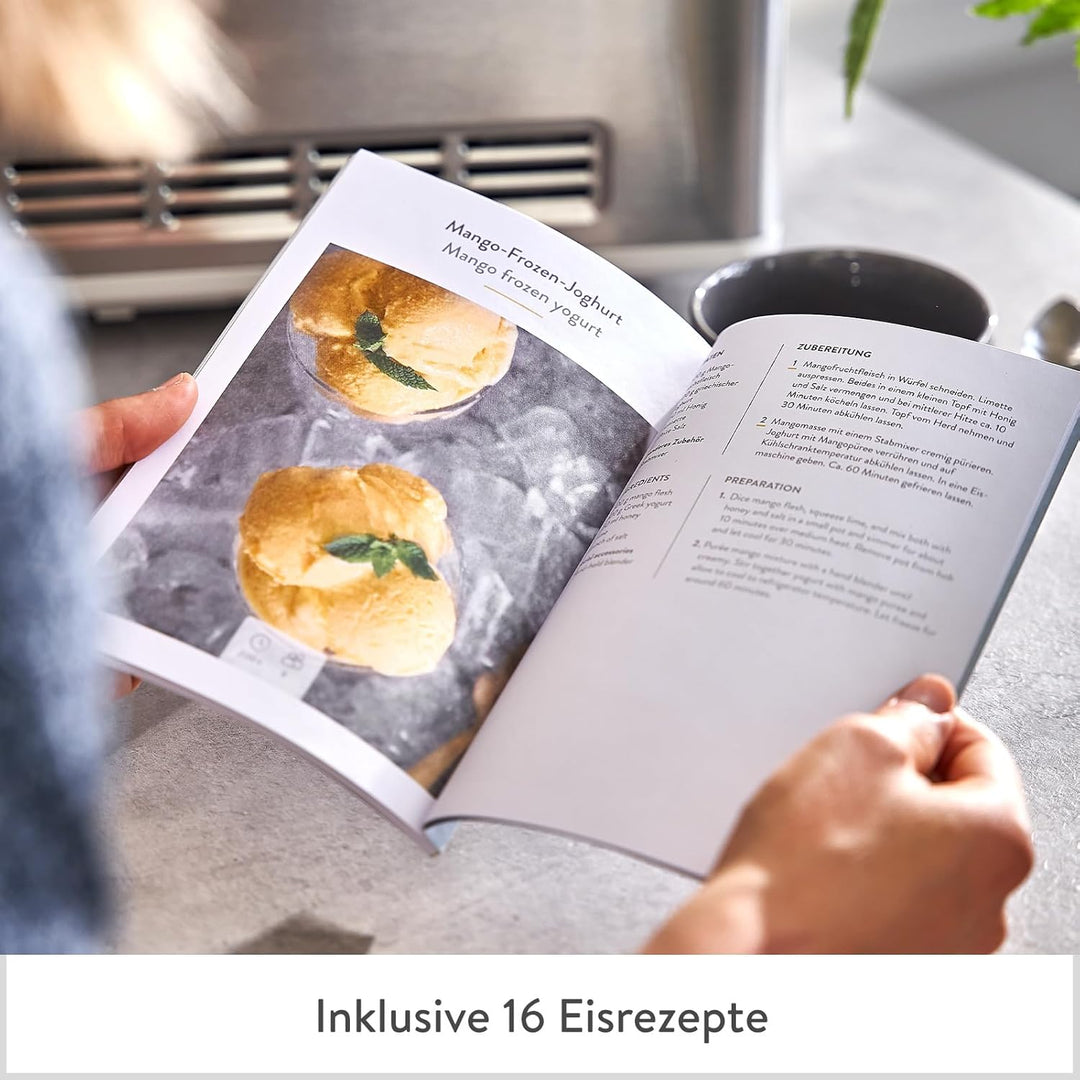 SPRINGLANE Eismaschine & Joghurtbereiter Elisa 2,0 L mit selbstkühlendem Kompressor 220 W, aus Edels
