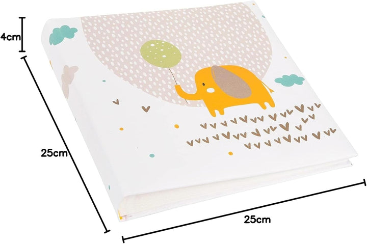 goldbuch 24 210 Fotoalbum Little Dream im kindgerechten Design, Leinenstruktur Babyalbum mit 60 weis