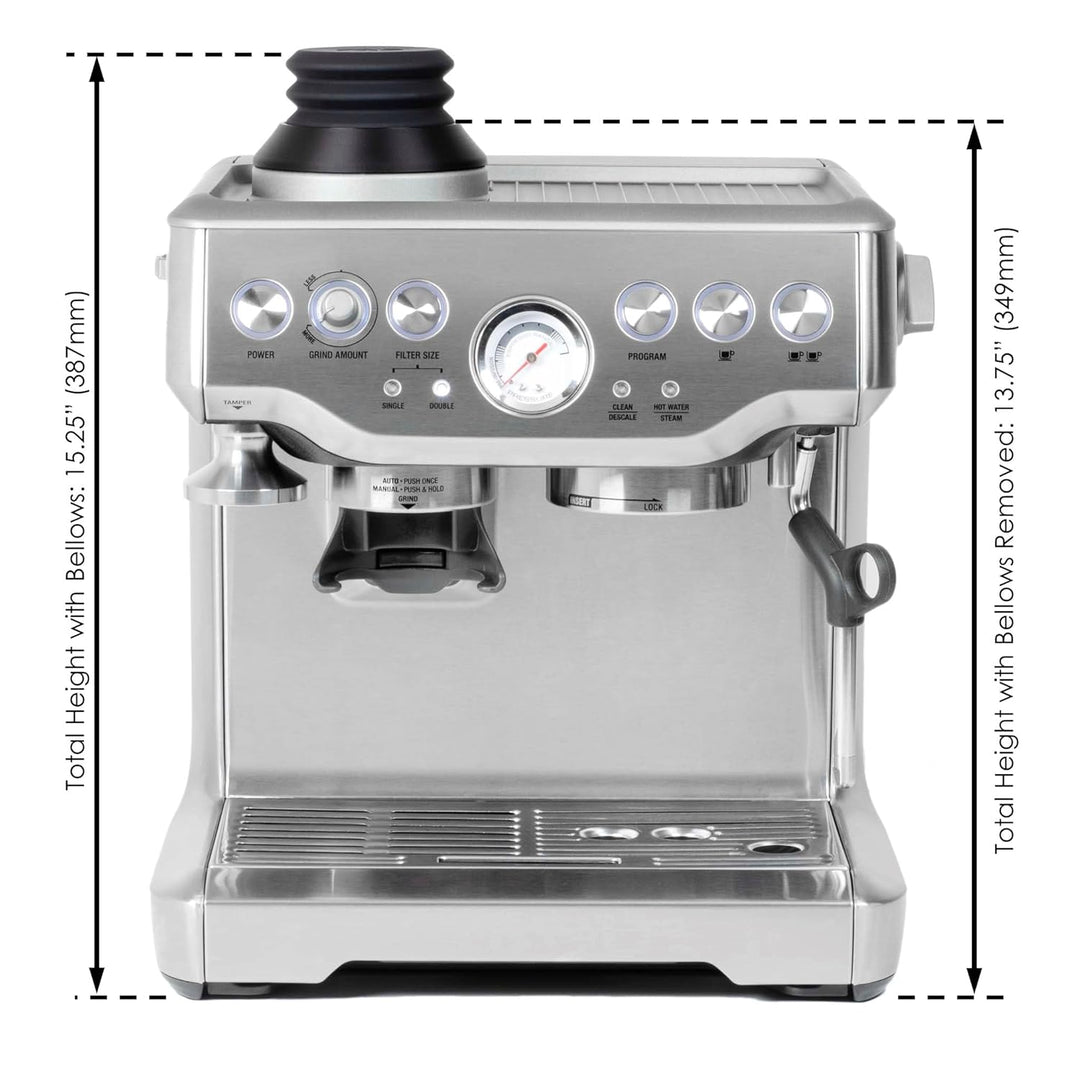 Einzeldosierter Trichter mit Silikonbalg und Anti-Popcorning-Gewicht | kompatibel mit Sage Barista E