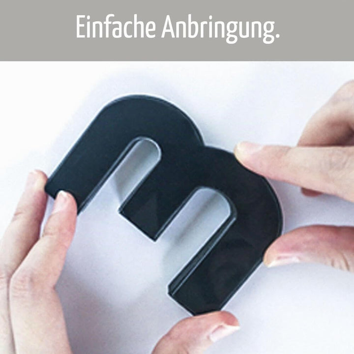 Mintime Rahmenlose 3D DIY Wanduhr XXL Stumm Spiegel Aufkleber Home Office Schule Dekoration (Schwarz