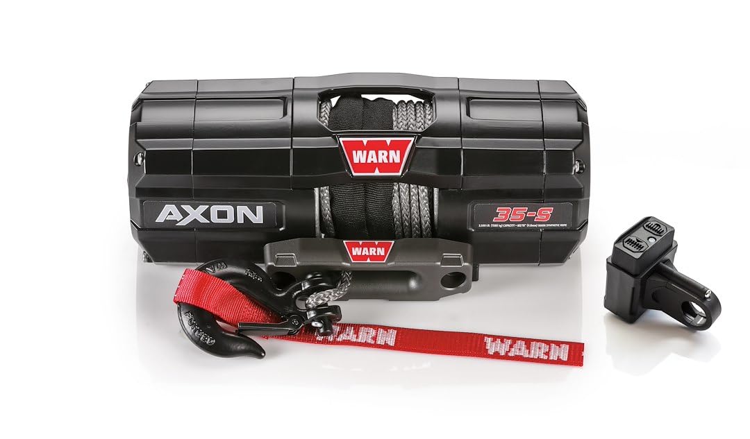 WARN, 101130 AXON 35-S Powersports-Seilwinde mit Spydura-Synthetikseil: Durchmesser: 4,8mm, Länge: 1