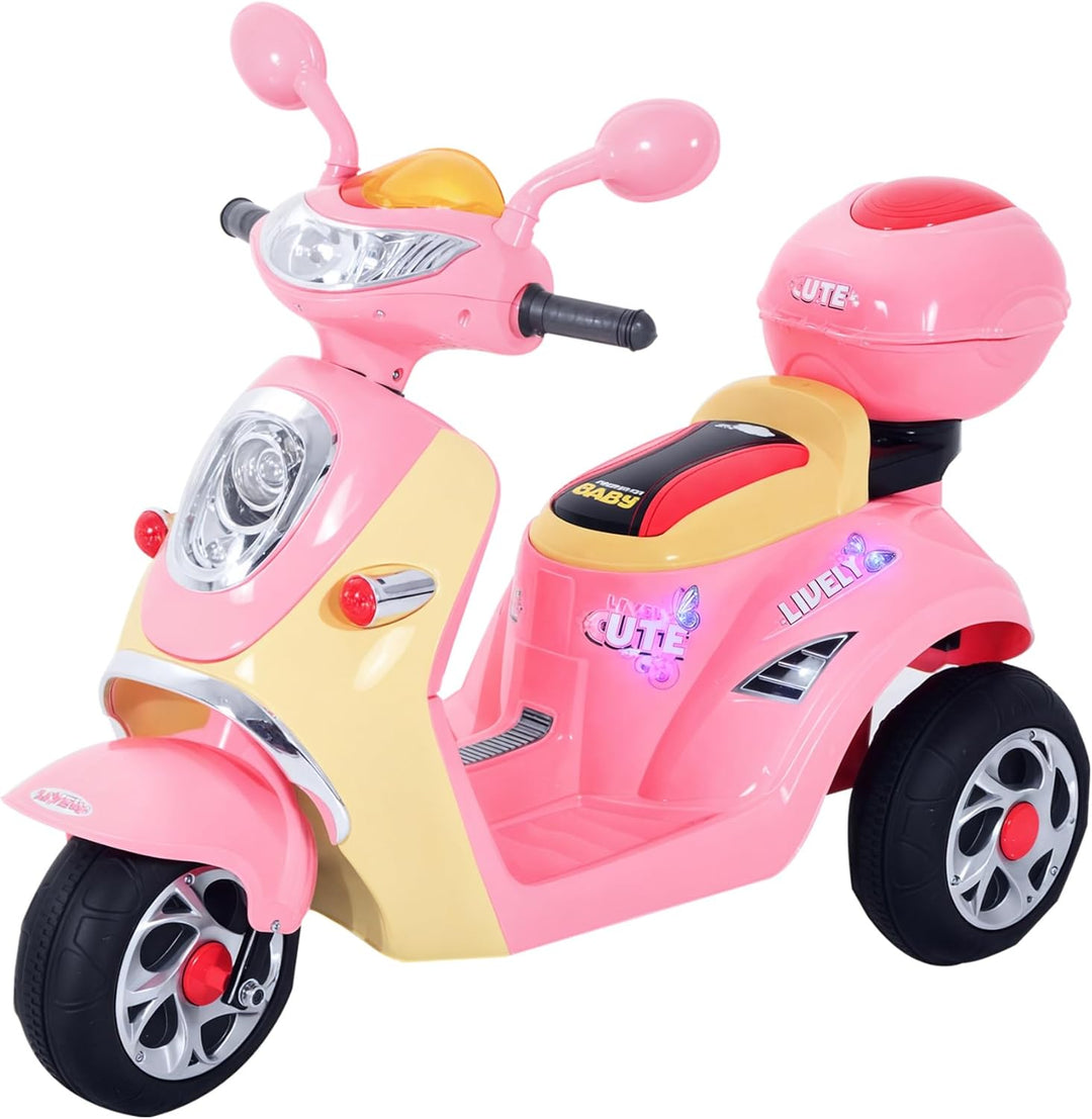 HOMCOM Elektro Kindermotorrad Elektromotorrad Kinderelektroauto Kinderfahrzeug Dreirad, 6V, Metall+P
