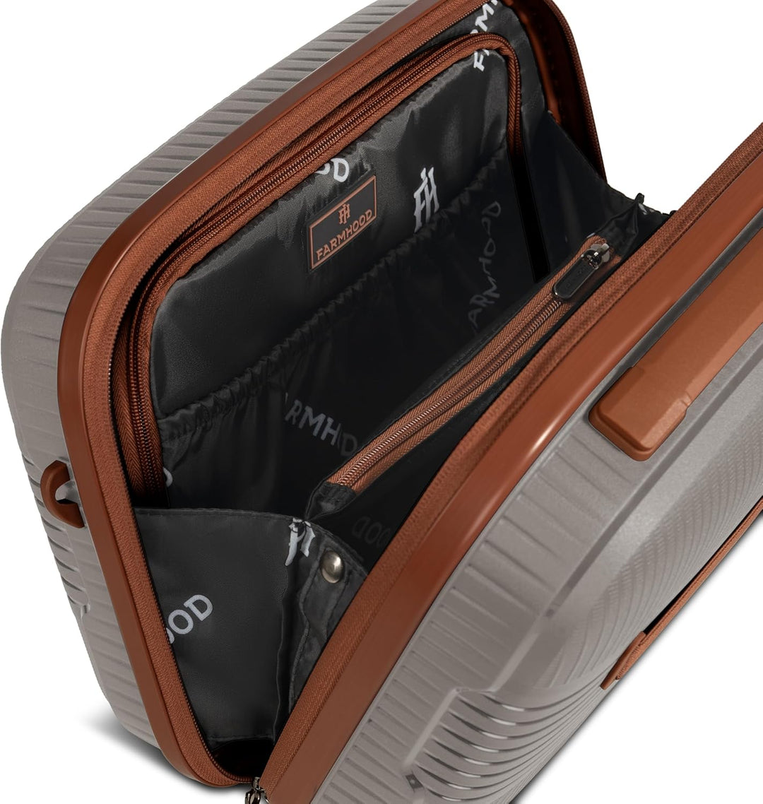 Eco Edition nachhaltiger Hartschalen Handgepäck Kosmetik-Koffer | Stabiles Beauty-Case mit Aufsteckf
