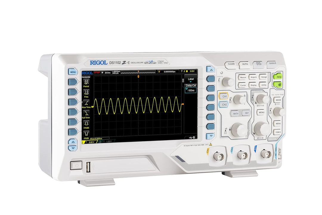 RIGOL DS1102Z-E Digitaloszilloskop, 2 Kanäle, 100MHz, 1Gsa/s, 24Mpts, 30000wfms/s, freie Trigger und
