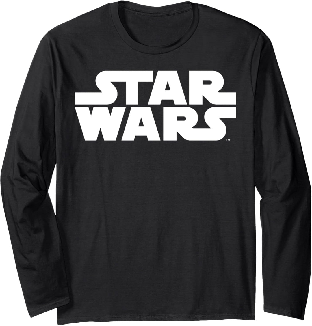 Star Wars Golden Title Logo Langarmshirt