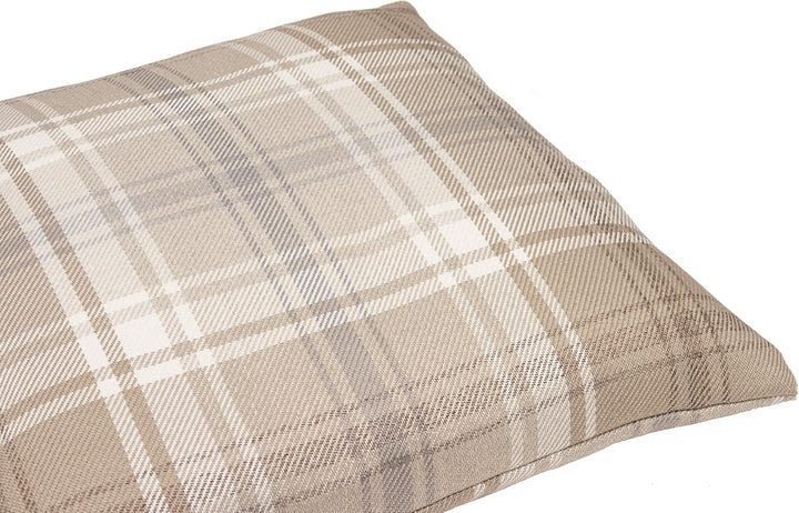 McAlister Textiles Angus | Kissenbezug für Sofakissen in Beige Natur | 43 x 43cm | gewobenes Kariert