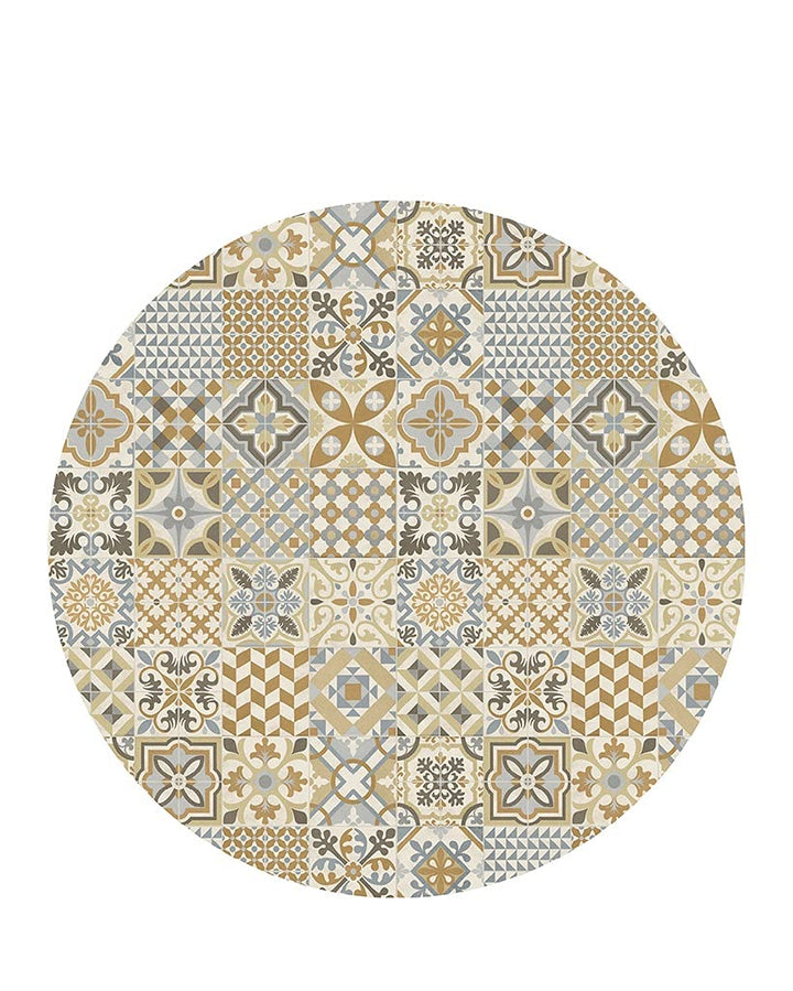 Vilber, Toledo Vinyl-Teppich, rund, Farbe 04, Durchmesser 155 cm 155 cm diámetro Braun /Beige - 04,