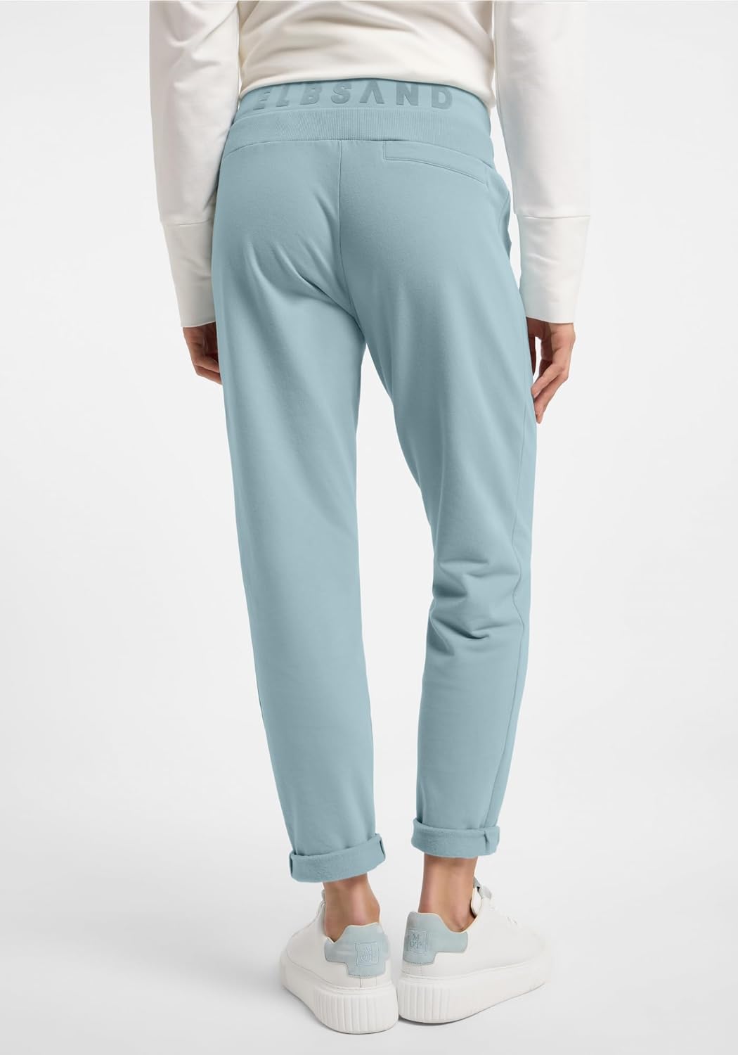 Elbsand Brinja Damen 7/8 Hose, Sweathose, gerade Schnittform S Blue Shadow, S Blue Shadow