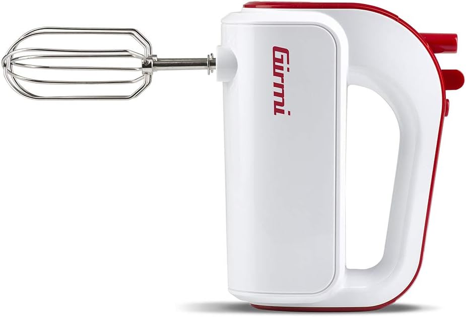 Girmi SB02 Elektrorührer, 170 W, 5 Geschwindigkeiten + Turbo, Weiss/Rot Weiss / Rot, Weiss / Rot