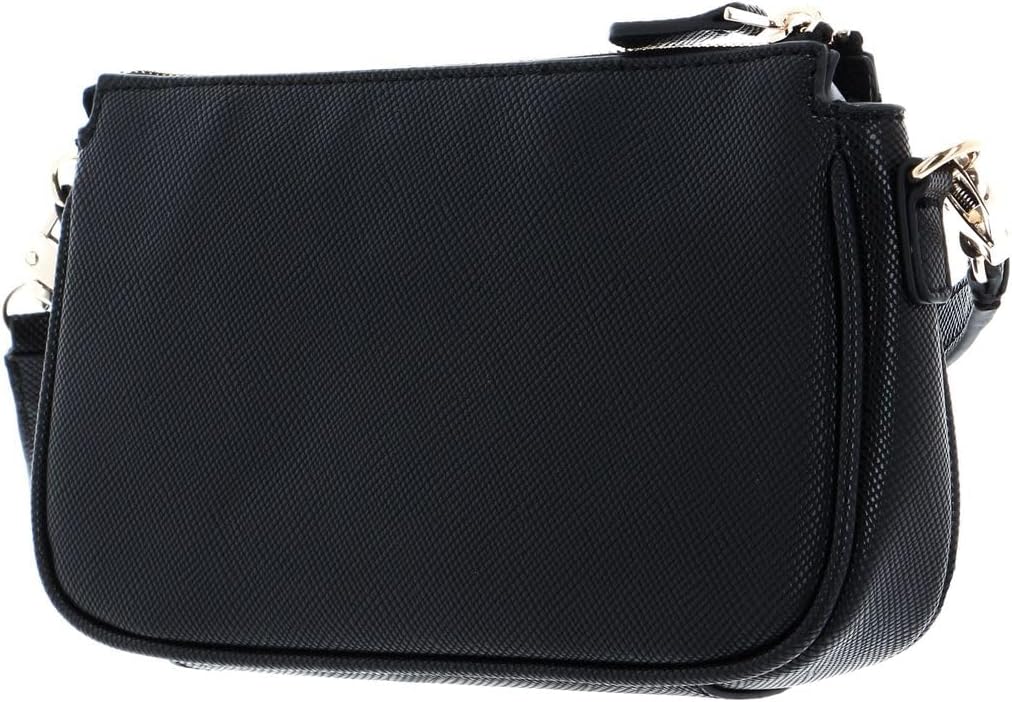 GUESS Damen Noelle Dbl Pouch Crossbody Bag Schwarz, Schwarz