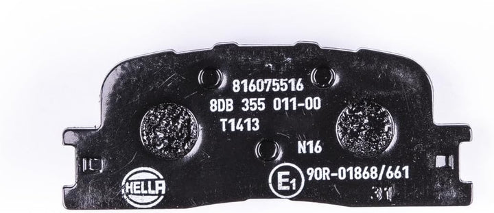 HELLA PAGID 8DB 355 011-001 Bremsbelagsatz - T1413 - Dicke/Stärke: 15.8mm - Bremssystem: Akebono - n