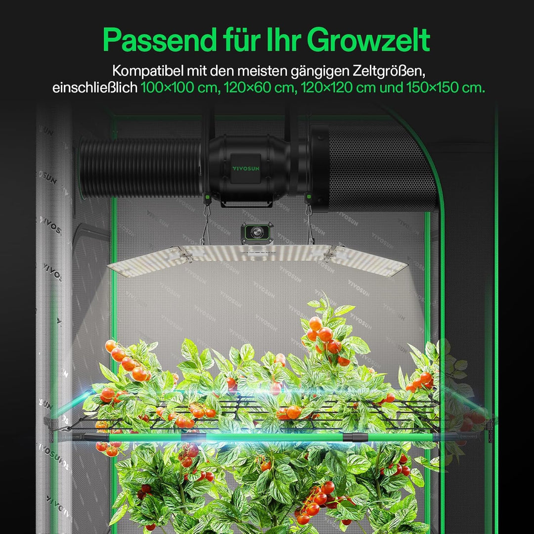 VIVOSUN High-CFM Stützstangen-Set für Growzelt, Heavy-Duty Querstreben, 100–150 cm verstellbar, hohe