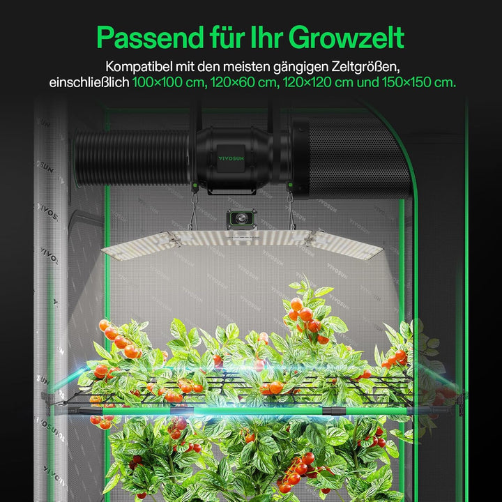 VIVOSUN High-CFM Stützstangen-Set für Growzelt, Heavy-Duty Querstreben, 100–150 cm verstellbar, hohe