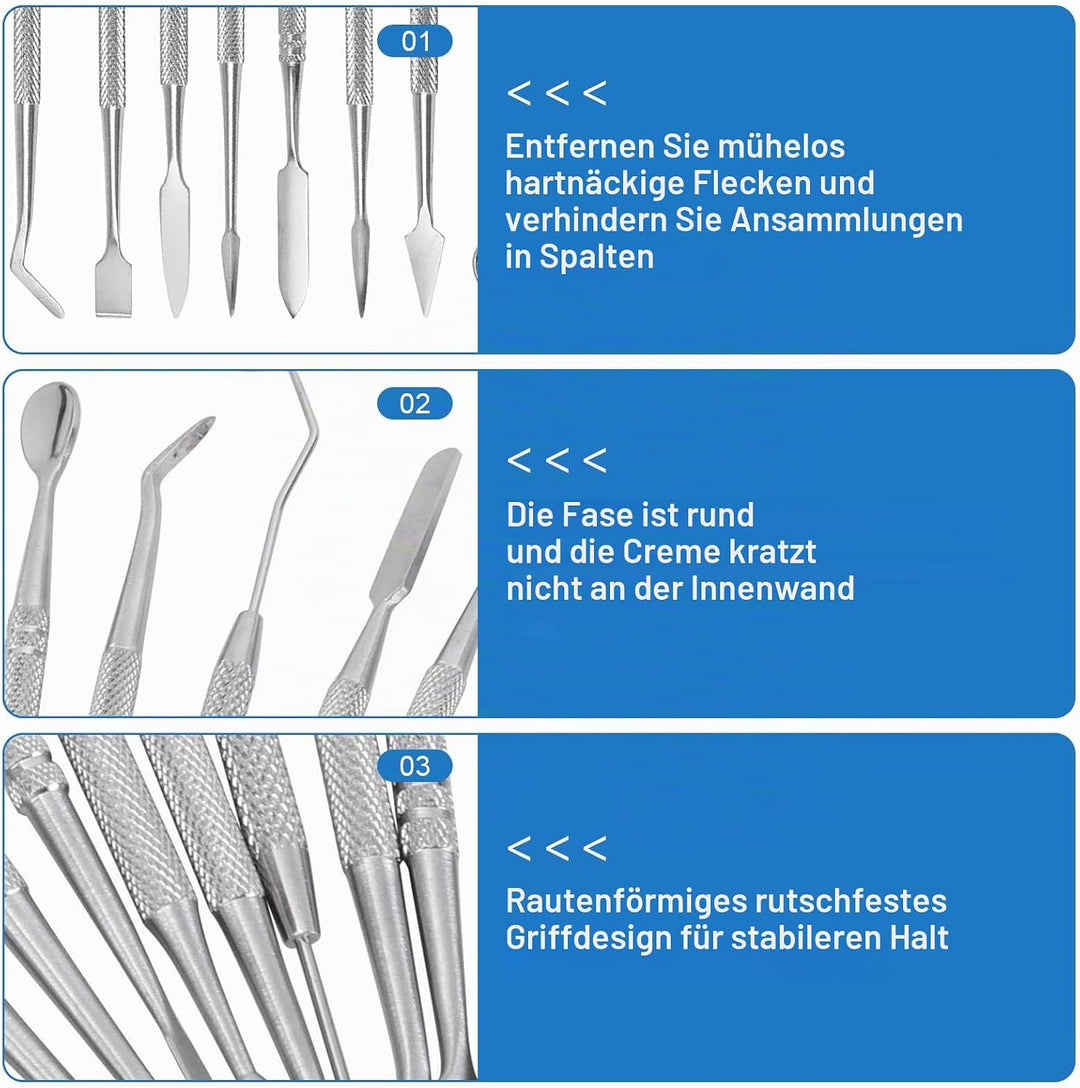 Modellierwerkzeug Modelierwerkzeugset Wachsschnitzer Werkzeuge: 12 Stück Töpferwerkzeug Set Edelstah