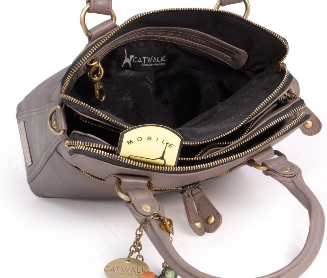 Catwalk Collection Handbags - Leder - Schultertragetasche/Umhängetasche/Shopper/Tote - Handtasche mi