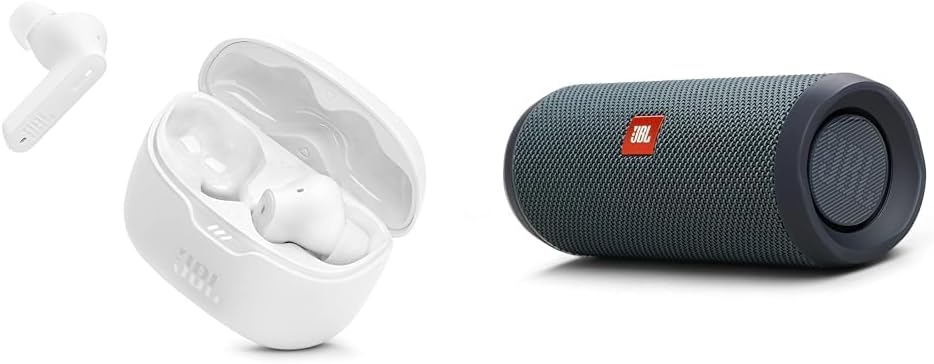 JBL Tune Beam – Wasserresistente, True-Wireless In-Ear-Kopfhörer & Flip Essential 2 – Tragbarer Blue