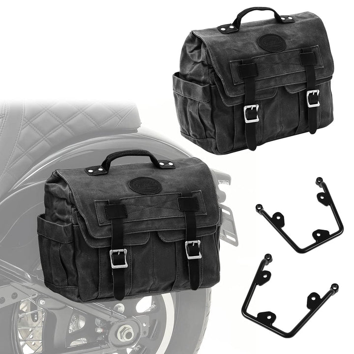 Set 2X Satteltaschen + Halter für Honda Rebel 1100 2021 CV1F-schwarz