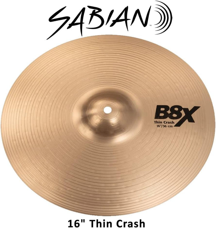 Sabian 16" B8X Thin Crash 16 Inch Thin Crash, 16 Inch Thin Crash