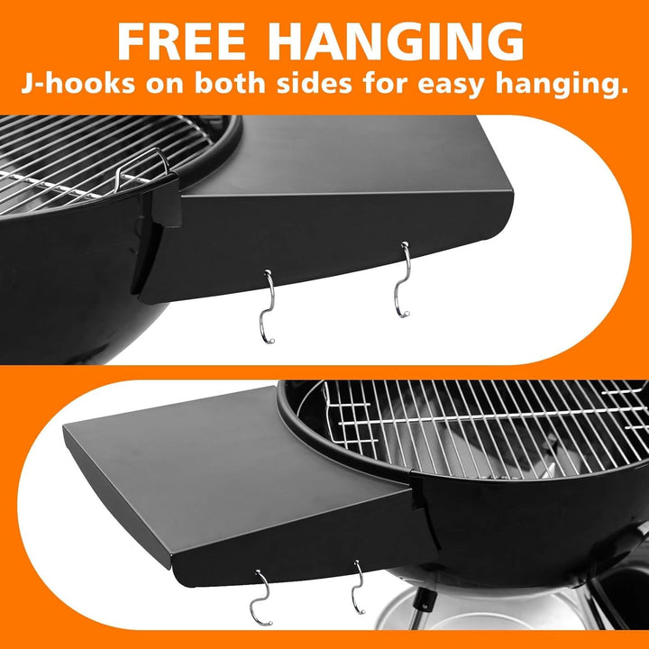 Grilltischablage für Weber Kugelgrill 57 cm, Weber Master Touch 57 cm, Premium, Original Holzkohlegr