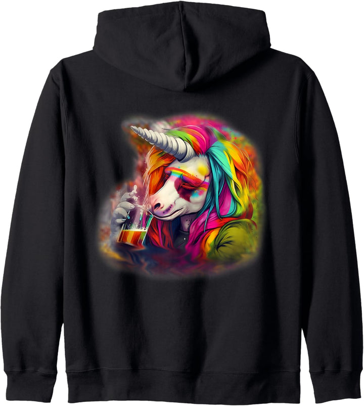 Verrücktes Einhorn Kapuzenjacke