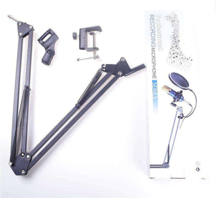 Extendable Recording Microphone Holder Microphone Suspension Boom Scissor Arm Stand for Radio Broadc