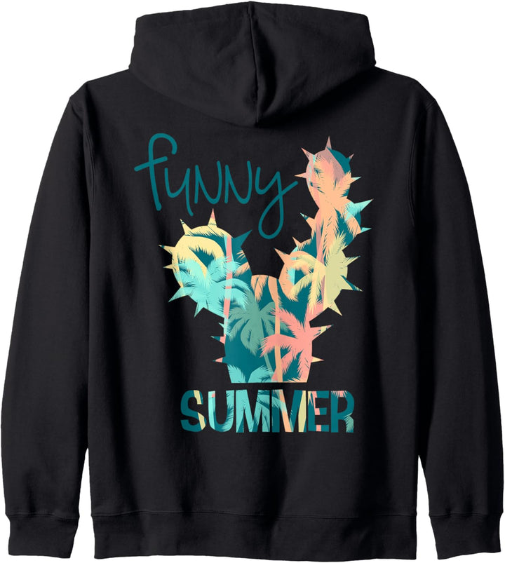 Funny summer cactus tropical beach summer Kapuzenjacke