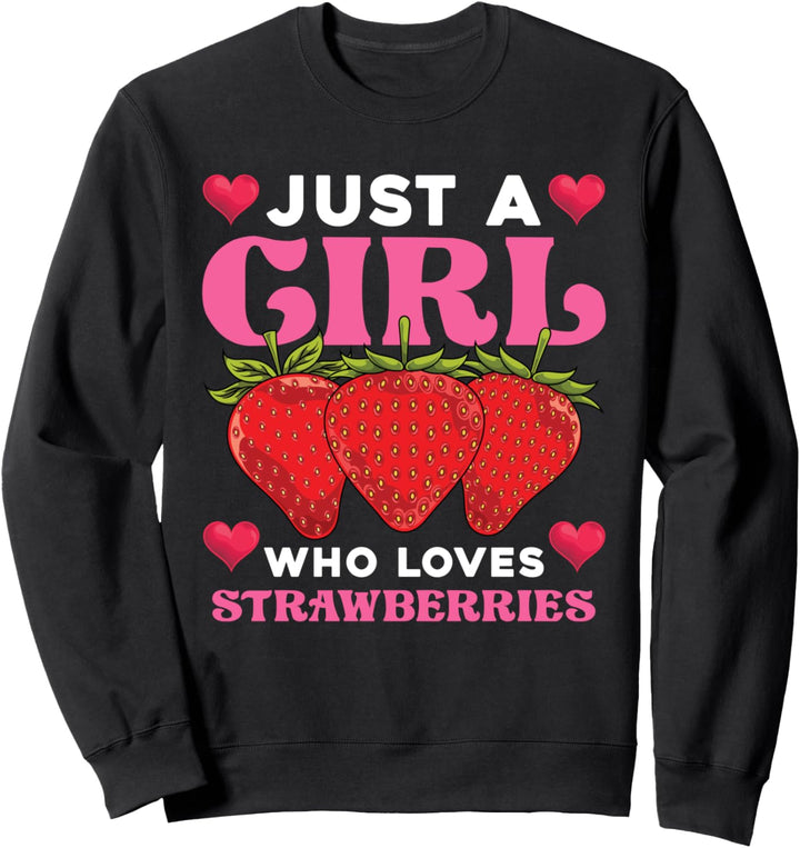 Erdbeeren Sommerfrucht Mädchen Rote Beeren Obst Erdbeere Sweatshirt