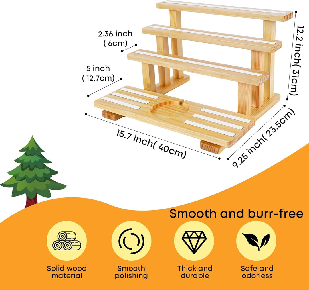 4 Tier Für Tonies Regal magnetisch,für Toniebox Figurenregal,Aufbewahrungsregal Display-Ständer,Plat