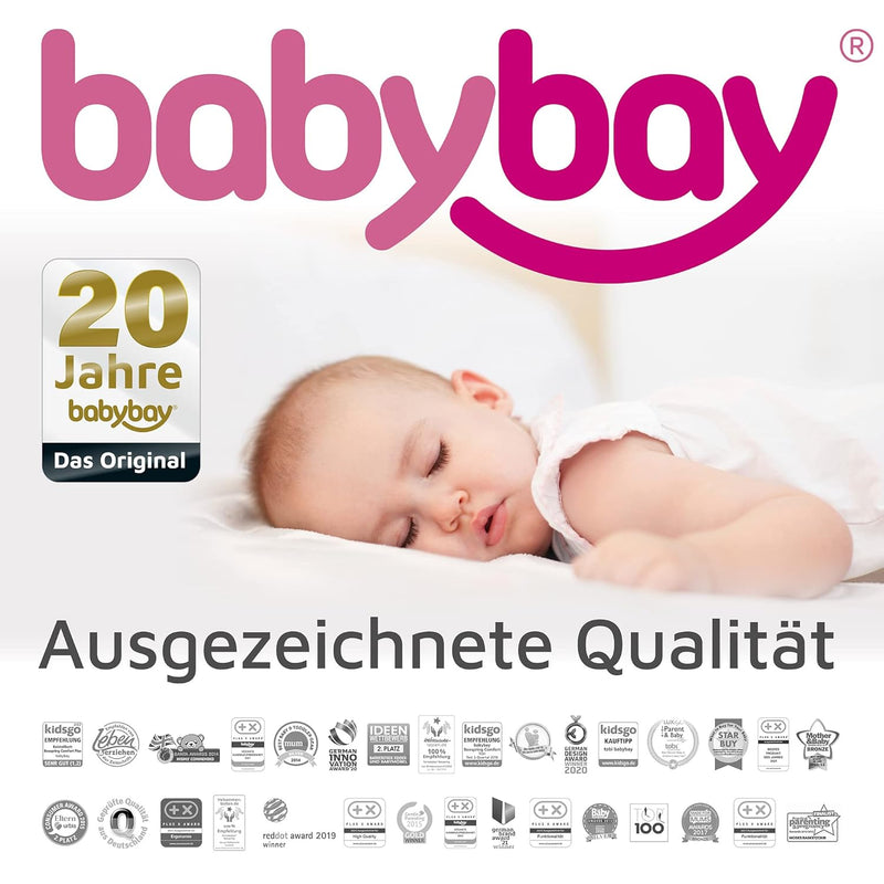 babybay Rollensatz Spezial mit Stossschutz passend für alle Modelle, schiefergrau lackiert