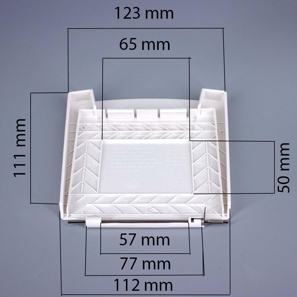 Ersatzdeckel für Aussensteckdose Wohnmobil Wohnwagen Boot Van weiss New Model Line ABS Kunststoff 13