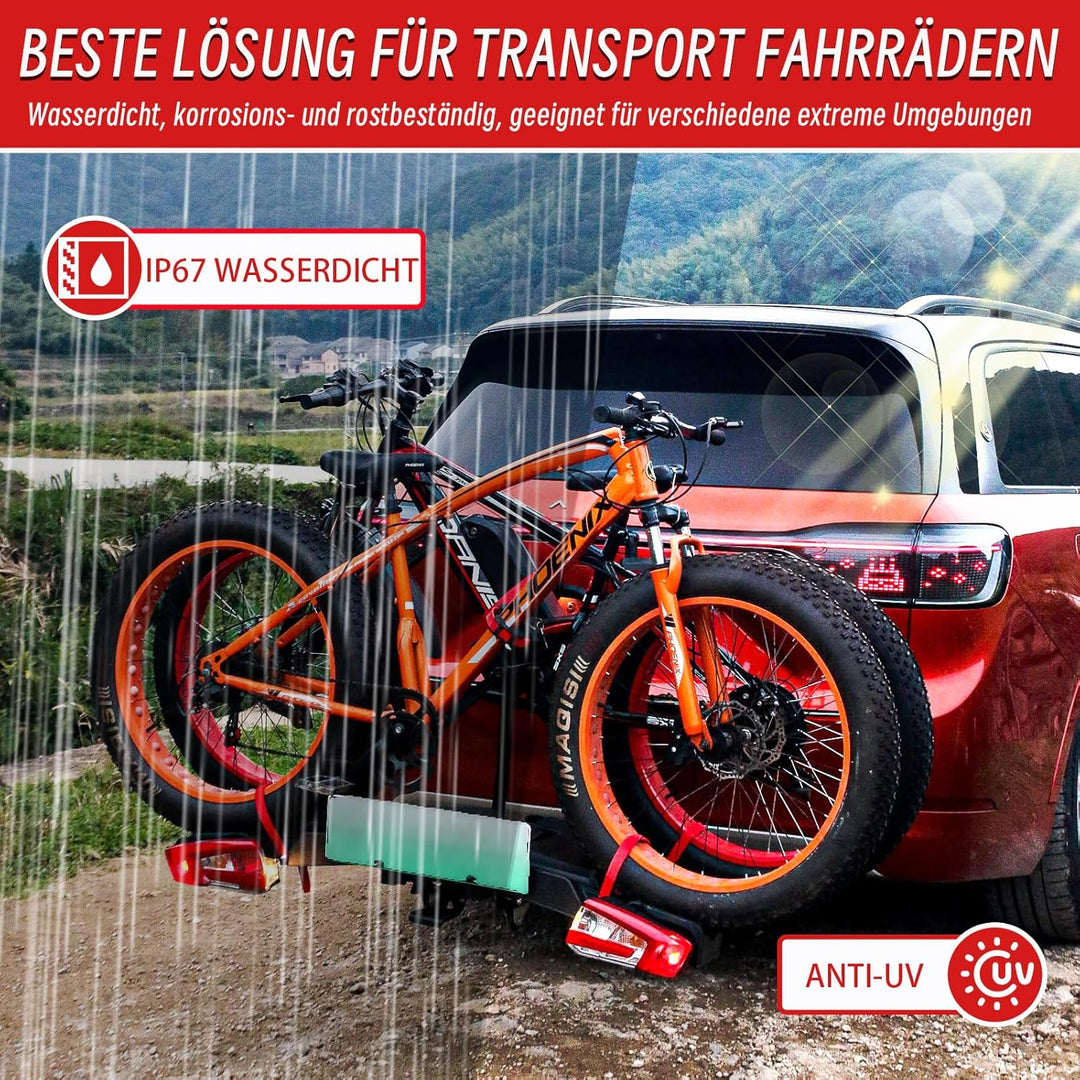 Verstellbar Strap Rahmenhalter 12CM+38CM, Alu Rahmenhalter Fahrradträger für E-Bike/Fahrrad, Abschli